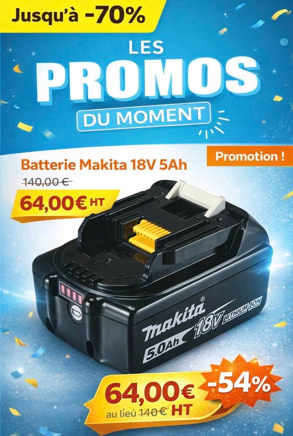 batterie makita 18vlt 5Ah