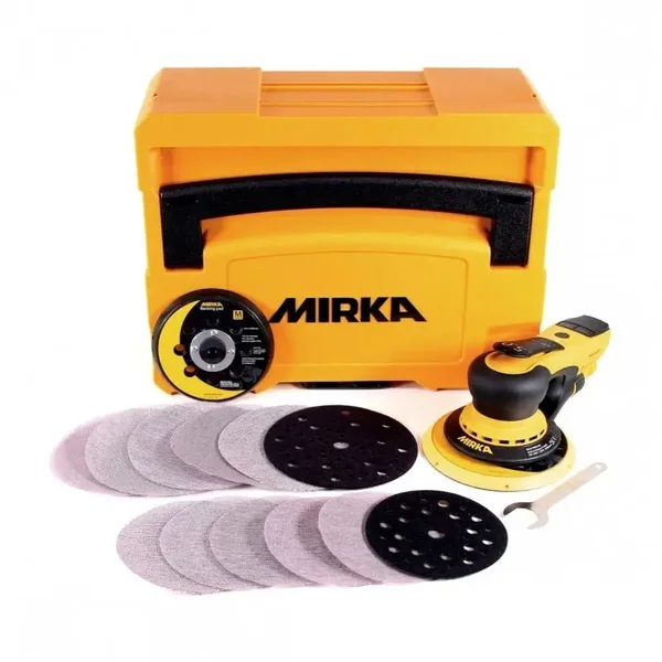Pack Deros Pro MIRKA - Deros 5650cv en coffret + accessoires + consommables - KIT1702CDMFR