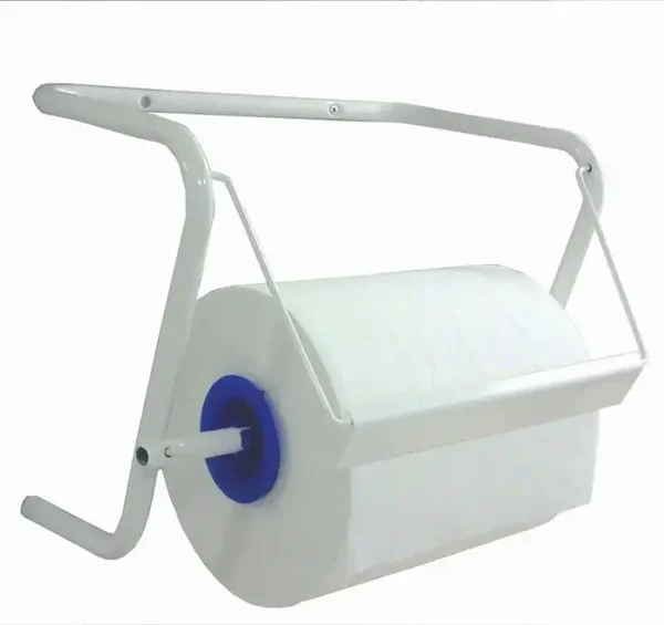 Distributeur mural métal blanc CRISTAL HYGIENE pour bobine d’essuie mains - EP5501