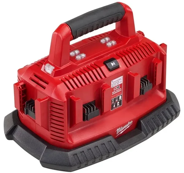 Chargeur MILWAUKEE M1418 C6 - 14-18V Multibay pour 6 batteries - 4932430086