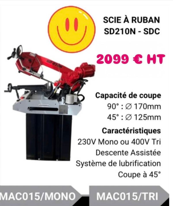 SCIE À RUBAN SD210N - SDC
