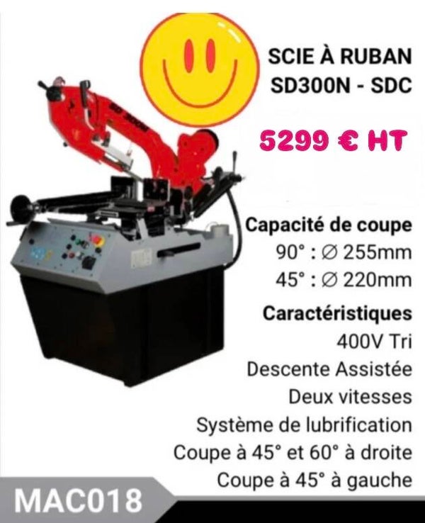 SCIE À RUBAN SD300N - SDC
