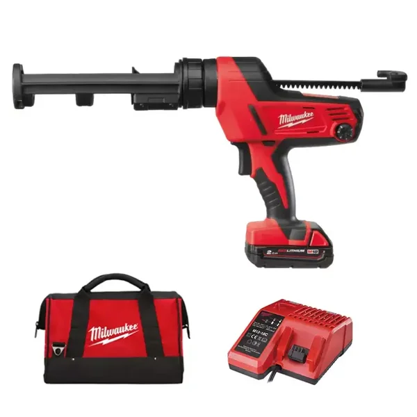 Pistolet à colle 310 ml - C18 PCG310c-201B - MILWAUKEE - avec 1 batterie 18v 2.0Ah - sac de transport - 4933441310