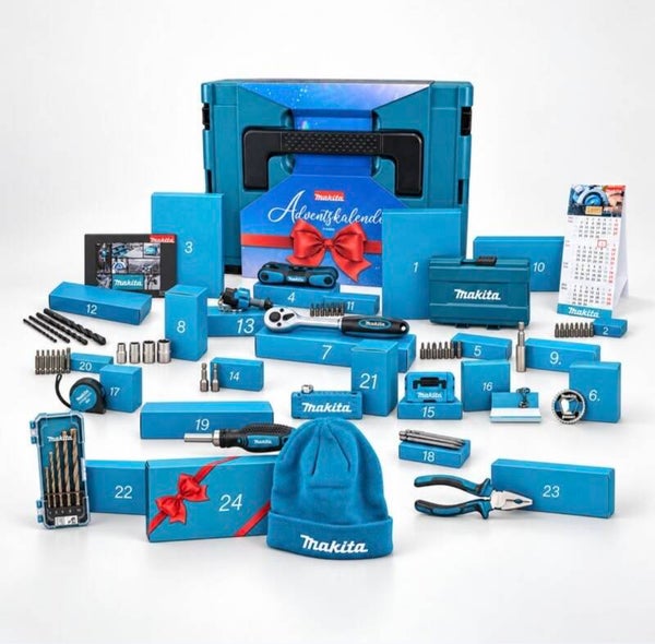 Makita - Calendrier de l'Avent 2026 - 24 surprises exclusives - Boîte de rangement MAKPAC - Édition limitée P-84888