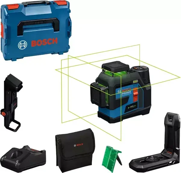 Pack Laser 3 plans GLL 12V-100-33 CG - BOSCH - avec 1 baterie 12V 2.0Ah - chargeur - accessoire -LBoxx - 0601065401