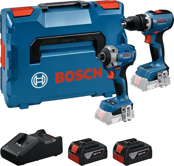 Combo Kit 2 outils 18 V GSR + GDR + 2x GBA 5.0 Ah + GAL 18V-40 Professional - BOSCH - 0615A50090