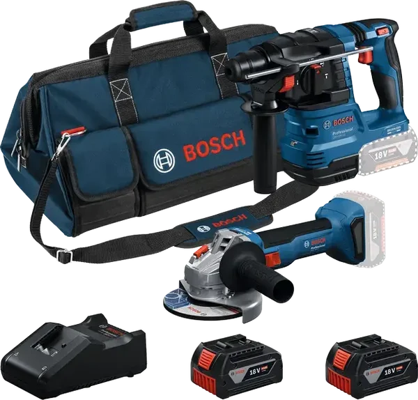 Combi kit 2 outils 18 V GWS + GBH + 2 x 4,0 Ah + GAL Professional - BOSCH - 0615V0003C