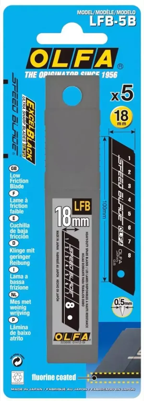 5 lames OLFA LFB-5B Speed Blade de 18 mm - CARPENTRAS SIGN - OL23100