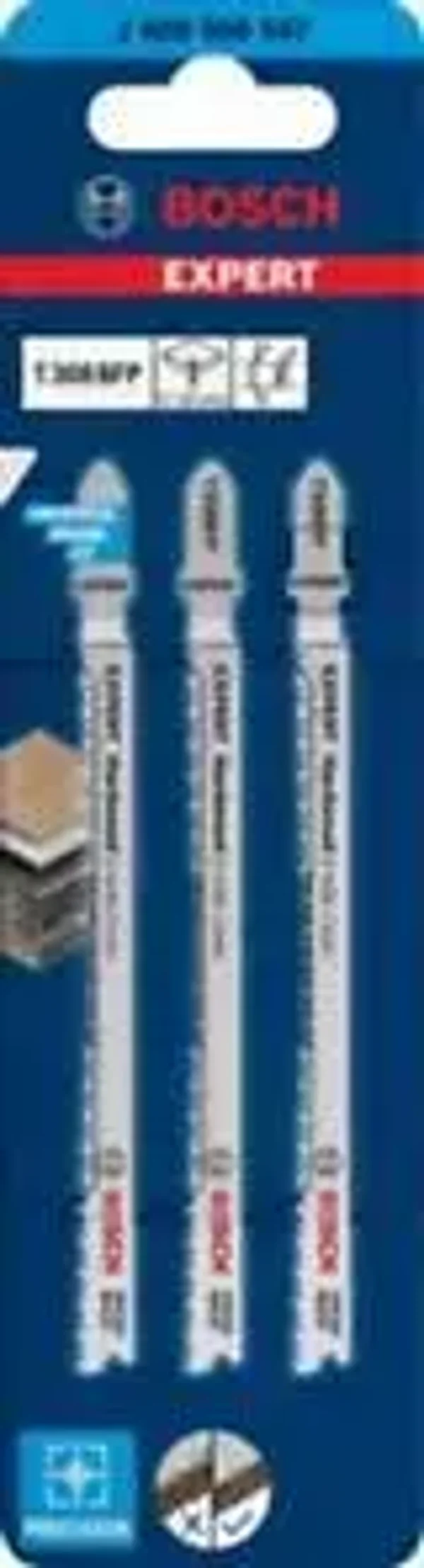 Carte 3 Lames Bois Dur 117 mm BOSCH Bi-Métal Précision T308BFP - 2608900547