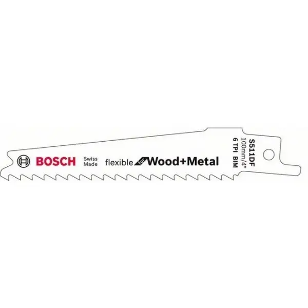 Carte de 2 Lames BOSCH Bois et Métal S511DF - 100x19x0.9 mm - 2608657722