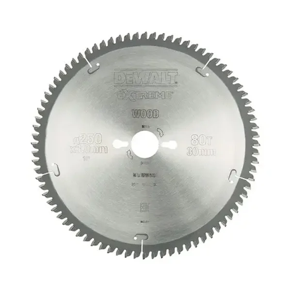 Lame de scie stationnaire DEWALT- bois - Ø250 mm - 80 dents - DT4287