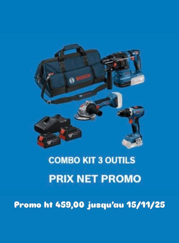 PROMO COMBO KIT 3 OUTILS BOSCH PRO