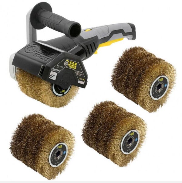 FARTOOLS 22 avis Rénovateur extérieur 1300W REX 120D avec 4 brosses (laiton) @120x100mm FARTOOLS