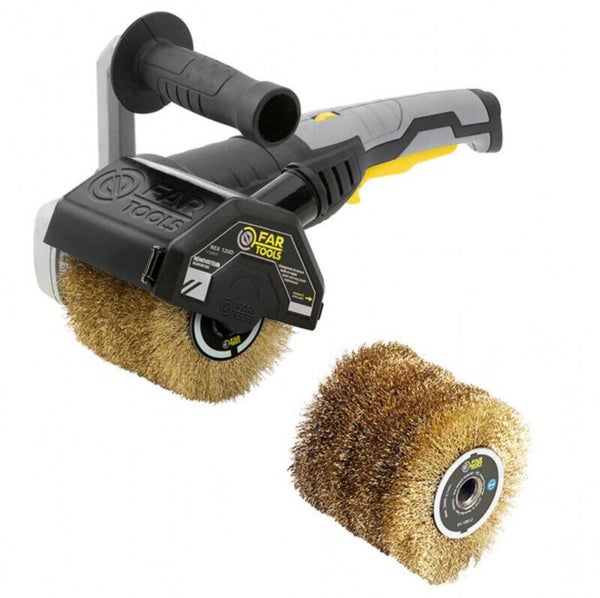 FARTOOLS  Rénovateur extérieur 1300W REX 120D avec 2 brosses (laiton) @120x100mm FARTOOLS