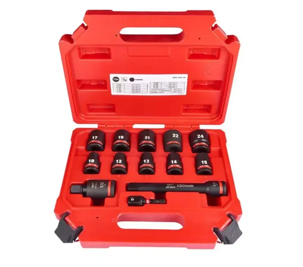 Coffret Douille à choc SHOCKWAVE™ - 1/2" IMPACT SOCKET SET STD-13PC - MILWAUKEE - 4932480456