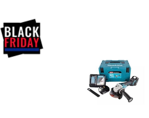 Meuleuse 18V LXT Ø125mm - MAKITA - avec 2 batteries 18V 5.0 Ah - chargeur - MakPac - DGA506RTJ