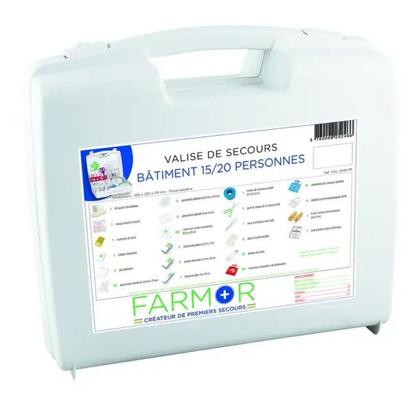 Valise de secours spécial bâtiment 15/20 personnes - FARMOR - VAL 2046 PP