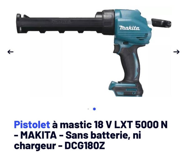 Pistolet mastic sur accus 18 v Makita — DCG180Z