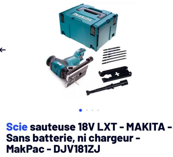 Scie sauteuse Makita livrée nue en coffret