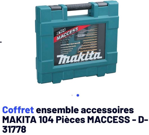 Coffret Makita accessoires 140pcs