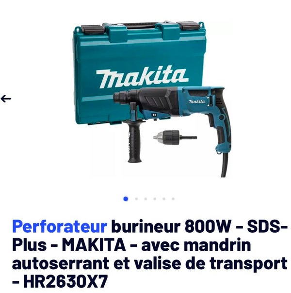 Perforateur burineur 220vlt Makita il sait tout faire