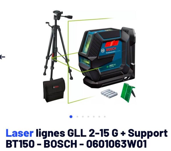 Laser lignes GLL 2-15 G + Support BT150 - BOSCH - 0601063W01