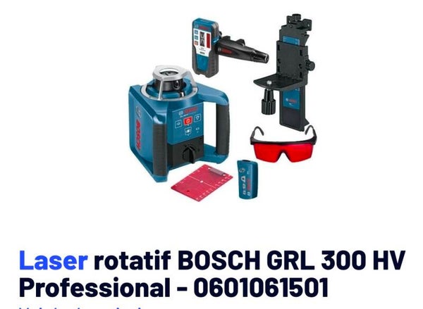 Laser rotatif BOSCH GRL 300 HV Professional - 0601061501  Laser rotatif BOSCH GRL 300 HV Professional - 0601061501
