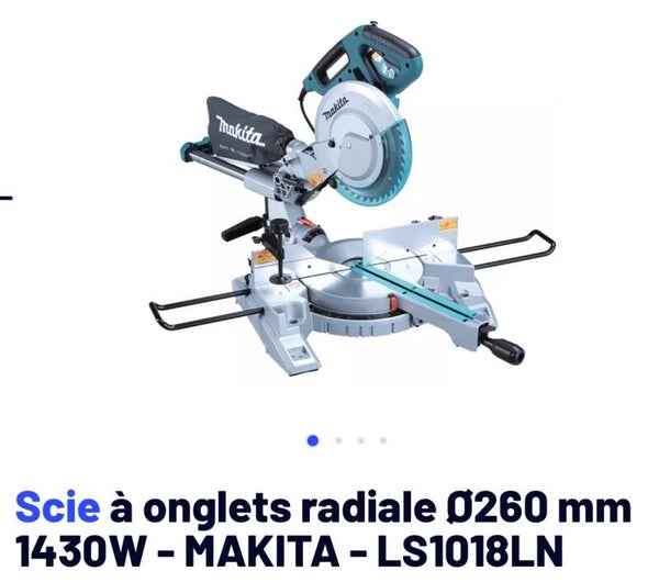 Scie à onglets radiale Ø260 mm 1430W - MAKITA - LS1018LN