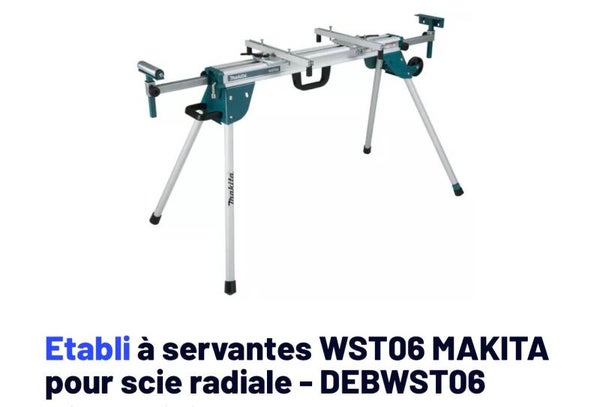 Etabli à servantes WST06 MAKITA pour scie radiale - DEBWST06