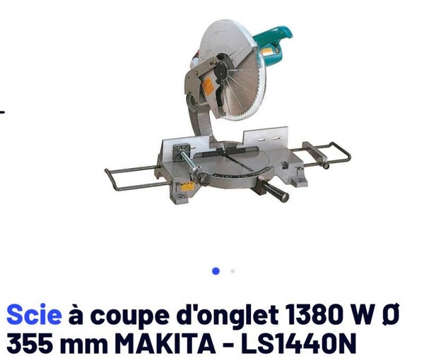 Scie à coupe d'onglet 1380 W Ø 355 mm MAKITA - LS1440N Voir la description