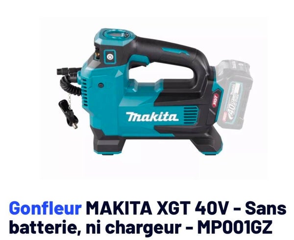 Gonfleur MAKITA XGT 40V - Sans batterie, ni chargeur - MP001GZ