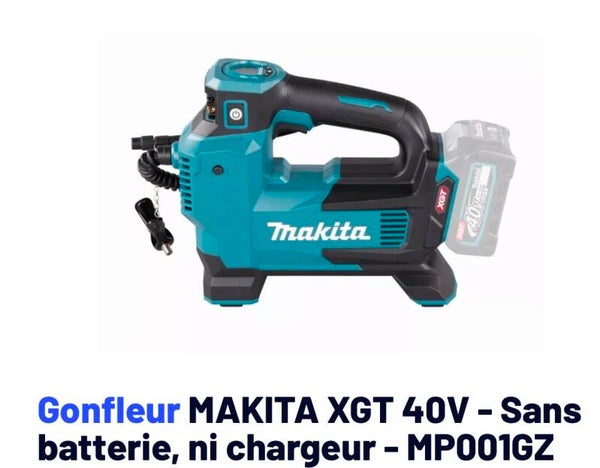 Gonfleur MAKITA XGT 40V - Sans batterie, ni chargeur - MP001GZ