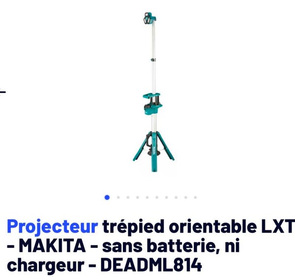 Projecteur trépied orientable LXT - MAKITA - sans batterie, ni chargeur - DEADML814