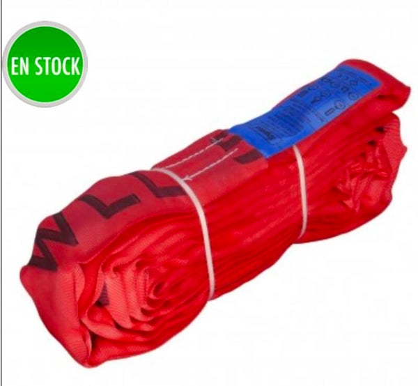 Elingue ronde textile sans fin de levage CMU 5 tonnes rouge 4 mètres