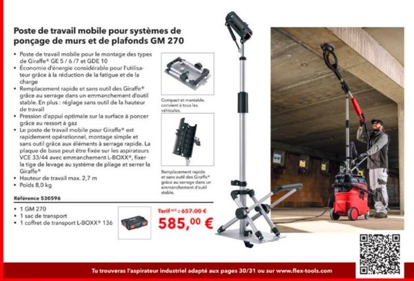 Poste de travail mobile pour girafe