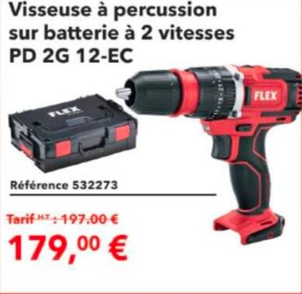 Visseuse à percussion sur batterie à 2 vitesses PD 2G 12-EC