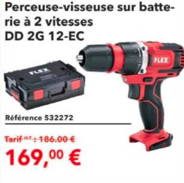 Perceuse-visseuse sur batterie à 2 vitesses DD 2G 12-EC