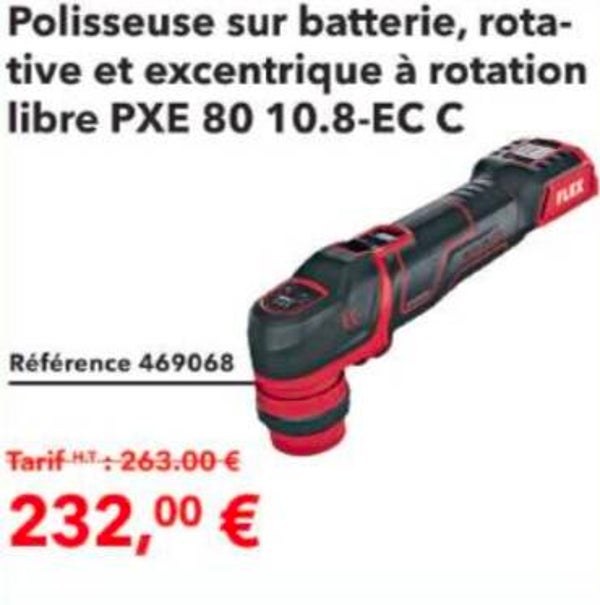 Polisseuse sur batterie, rotative et excentrique à rotation libre PXE 80 10.8-EC C