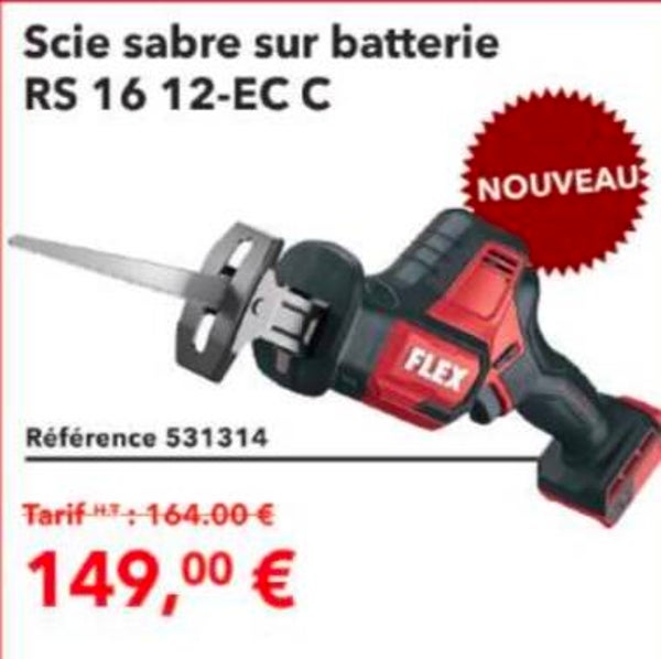 Scie sabre sur batterie RS 16 12-EC C