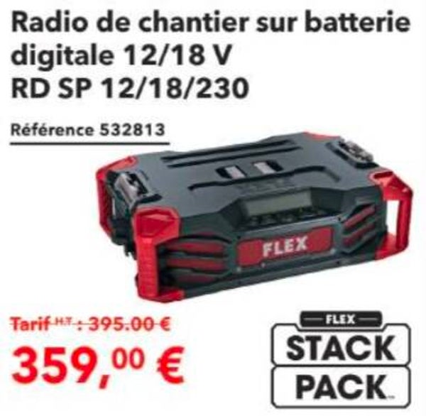 Radio de chantier sur batterie digitale 12/18 V RD SP 12/18/230