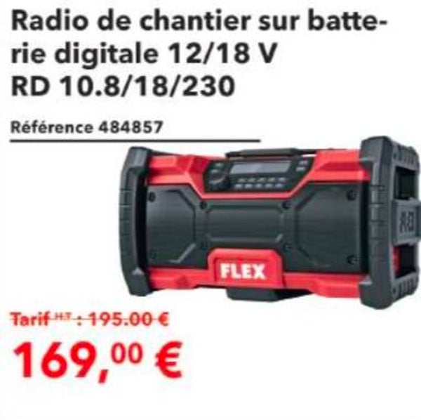 Radio de chantier sur batterie digitale 12/18 V RD 10.8/18/230