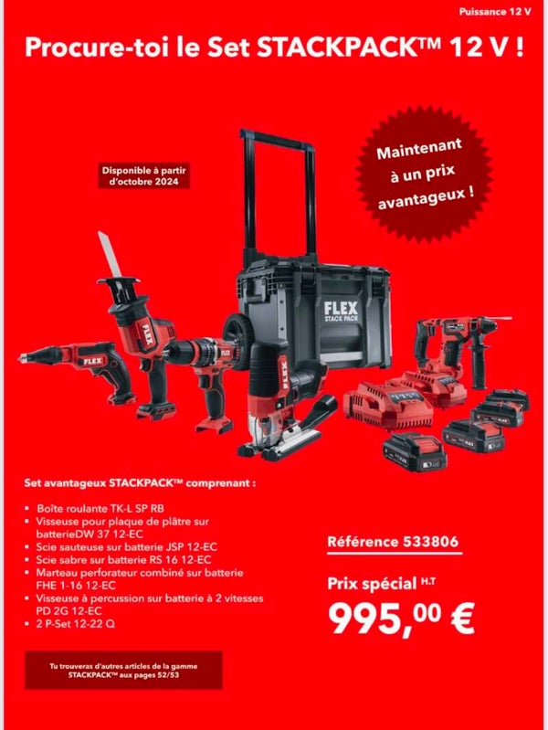 Kit stackpack Flex 12vlts
