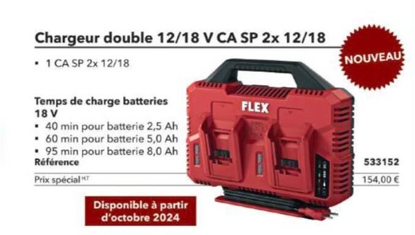 Chargeur double 12/18 V CA SP 2x 12/18
