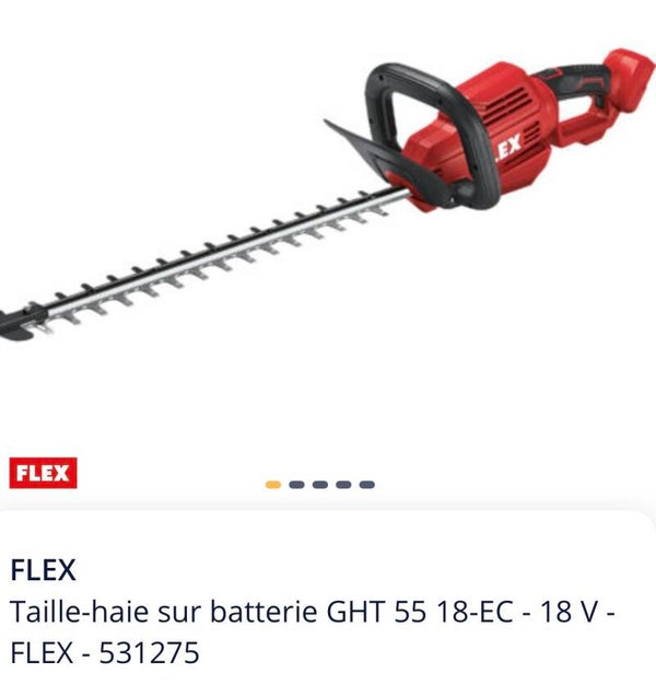 FLEX Taille-haie sur batterie GHT 55 18-EC - 18 V - FLEX - 531275