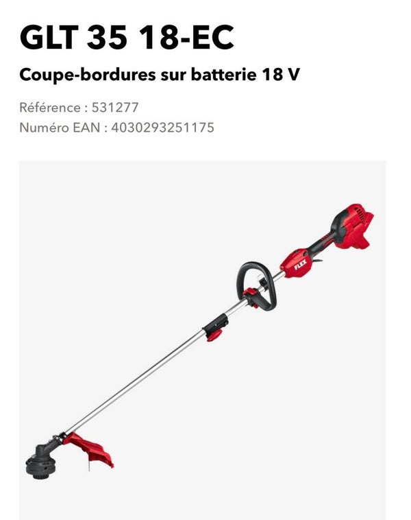 GLT 35 18-EC Coupe-bordures sur batterie 18 V