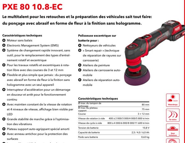 PXE 80 10.8-EC Livrée nue boite carton