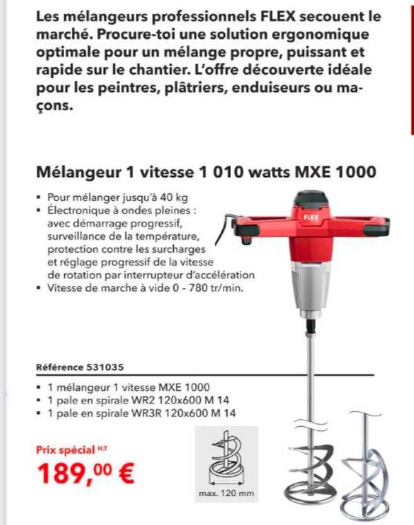 Mélangeur pro 220vlt variateur