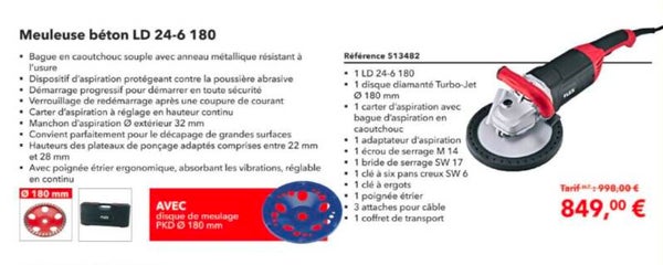 Meuleuse béton LD 24-6 180