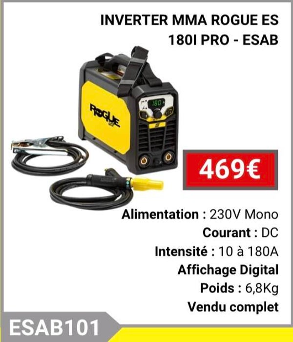 INVERTER MMA ROGUE ES 1801 PRO - ESAB