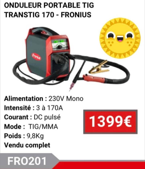 ONDULEUR PORTABLE TIG TRANSTIG 170 - FRONIUS
